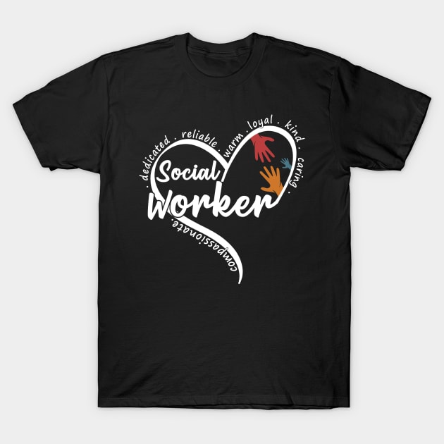 Social Worker Heart T-Shirt by mohazain